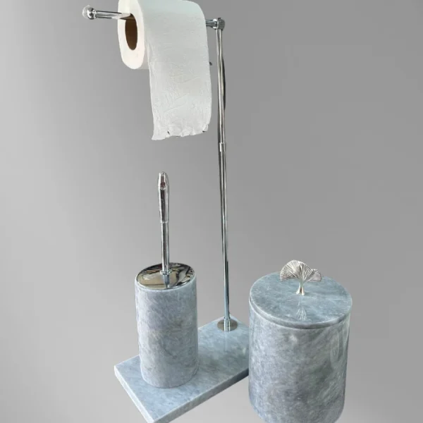 Gri Mermer 3'lü Banyo Seti