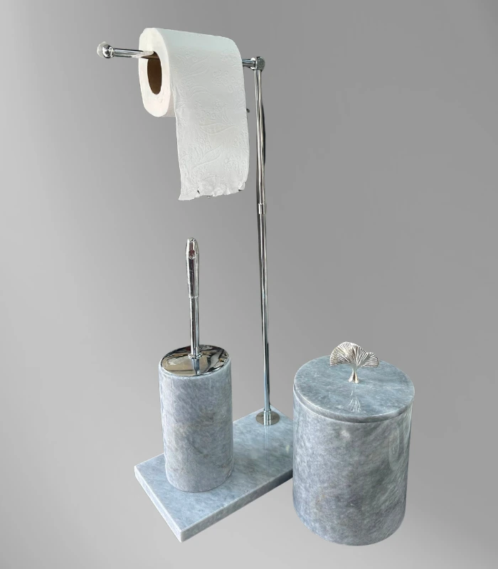 Gri Mermer 3'lü Banyo Seti