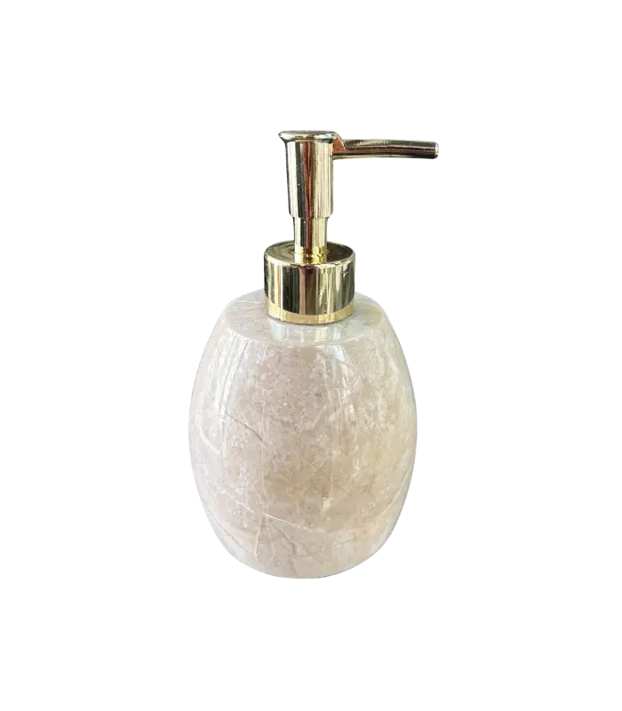 oval bej gold sıvı sabunluk