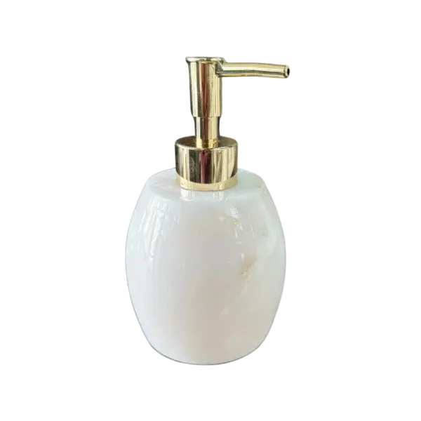 Oval Beyaz Gold Sıvı Sabunluk